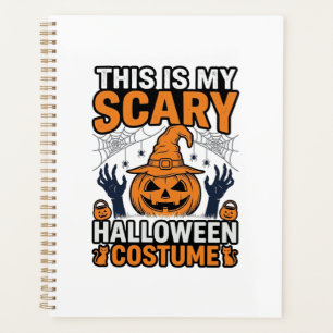 Gruseliges Halloween-Kostüm Kürbis Hexenhut Shirt_ Planer