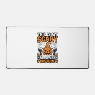 Gruseliges Halloween-Kostüm Kürbis Hexenhut Shirt_ Schreibtischunterlage