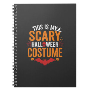 Gruseliges Halloween-Kostüm-Typografie-Fledermaus- Notizblock