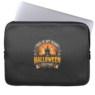 Gruseliges Halloween-Kostümvektordesign Laptopschutzhülle