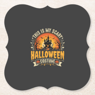 Gruseliges Halloween-Kostümvektordesign Untersetzer