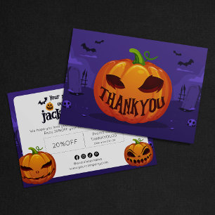 Gruseliges Halloween-Kürbisgewürz-Danke-Schön Dankeskarte