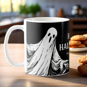 Gruseliges Halloween mit Geist Kaffeetasse