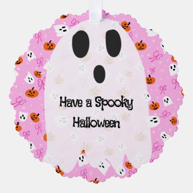 Gruseliges Halloween  Ornament Karte (Vorderseite)