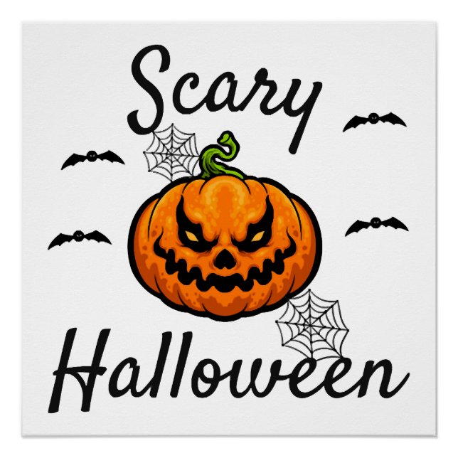 Gruseliges Halloween Poster (Vorderseite)