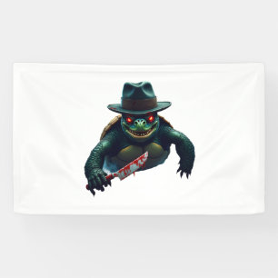 Gruseliges Halloween-Schildkröten-T-Shirt Banner