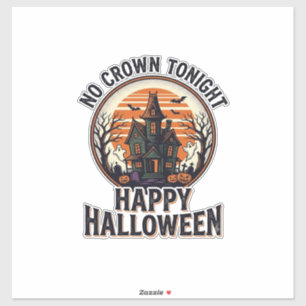 Gruseliges Halloween-Shirt mit spooky manor art_1 Aufkleber