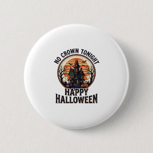 Gruseliges Halloween-Shirt mit spooky manor art_1 Button