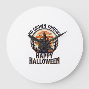 Gruseliges Halloween-Shirt mit spooky manor art_1 Große Wanduhr