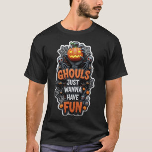 Gruseliges Halloween-Spaß-Grafikdesign T-Shirt