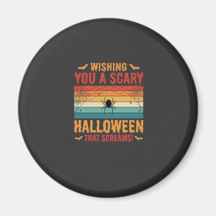 Gruseliges Halloween Spinnennetz Sonnenuntergang D Magnet