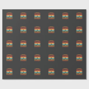 Gruseliges Halloween-Spinnennetz-Sonnenuntergangsd Geschenkpapier