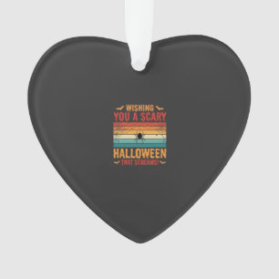 Gruseliges Halloween-Spinnennetz-Sonnenuntergangsd Ornament