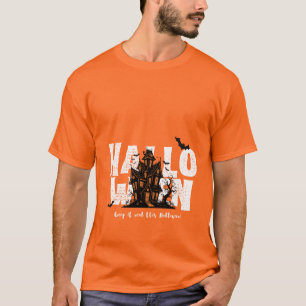 Gruseliges Halloween Spukhaus Unheimliches Schwarz T-Shirt