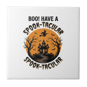 Gruseliges Halloween Spukhaus Vintage-Shirt Fliese