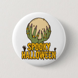 Gruseliges Halloween T-Shirt Button