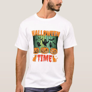 Gruseliges Halloween T‑Shirt – Gespenstische Typog T-Shirt