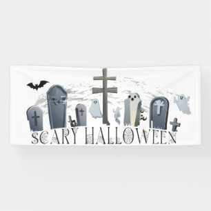 Gruseliges Halloween-Treffen von Ghulen auf dem Fr Banner