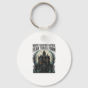 Gruseliges Haus Zitat-Shirt Vintage Gothic Friedho Schlüsselanhänger