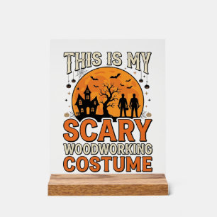 Gruseliges Holzbearbeitungs-Kostüm Halloween Vinta Acrylschild