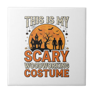 Gruseliges Holzbearbeitungs-Kostüm Halloween Vinta Fliese