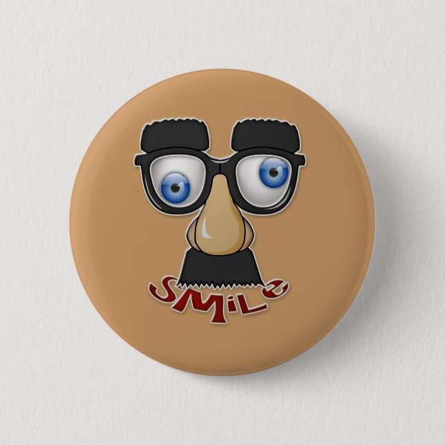gruseliges Lächeln Button (Vorderseite)