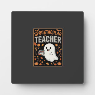 Gruseliges Lehrer-Halloween-Geister-Design_1 Fotoplatte