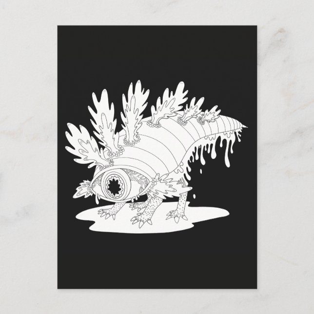 Gruseliges Monster Postkarte (Vorderseite)