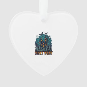 Gruseliges Nacht Spukhaus Geister Friedhof Ornament
