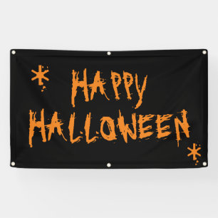 gruseliges orange Frohes Halloween schwarzes orang Banner