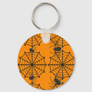 Gruseliges Spinnennetz Halloween Schlüsselanhänger