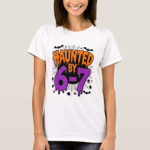 Gruseliges Spuk-67-Meme Six Seven 6-7 Lustiger Hum T-Shirt