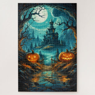 Gruseliges Spukhaus Frohes Halloween
