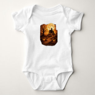 Gruseliges Spukhaus Halloween Baby Strampler