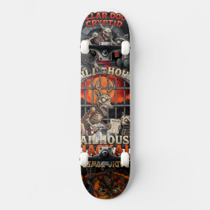 Gruseliges Spukhaus Halloween Kürbis Biker Skateboard