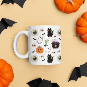Gruseliges süßes Halloween-Muster Kaffeetasse