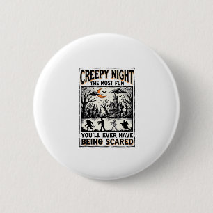 Gruseliges Vintage-Halloween-Spaß-Horror-Shirt-Des Button