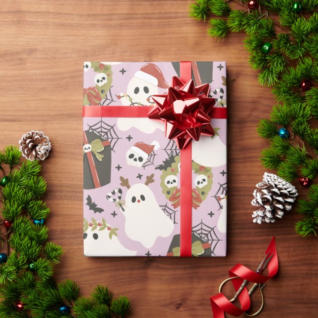 Gruseliges Weihnachten Geschenkpapier (Feiertagsgeschenk)