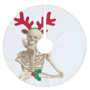 gruseliges Weihnachten Polyester Weihnachtsbaumdecke
