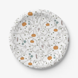 Gruseliges Weinmotiv für Halloween Pappteller