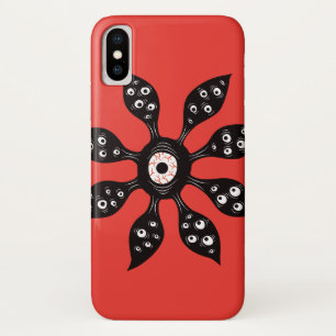 Gruseliges Witchy Augen-Monster auf Rot Case-Mate iPhone Hülle