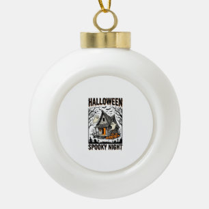 Gruselkabinen-Halloween-Kunst aus alten Zeiten für Keramik Kugel-Ornament