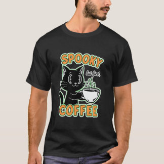Gruselkatze aber zuerst Kaffee Katze T-Shirt
