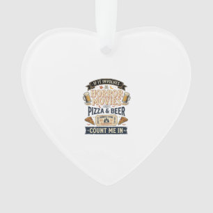 Gruselkino Pizza Bier Lustig Halloween_1 Ornament
