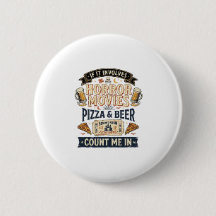 Gruselkinofilme Pizza Bier Lustig Halloween_1 Button