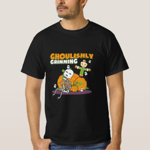 Gruselnd grinsendes Halloween-Gespenst T-Shirt