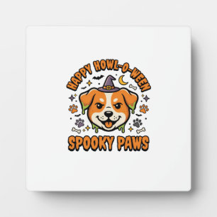 Gruselpfoten Halloween für Hunde Fotoplatte
