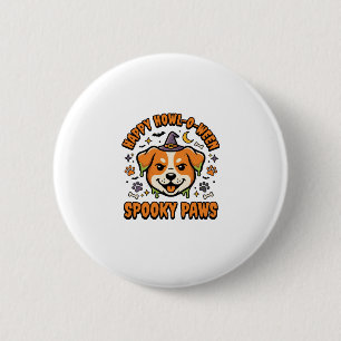 Gruselpfoten Halloween Hund Button