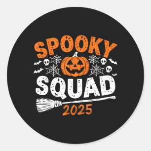 Gruseltrupp 2025 passende Halloween-Kleidung für d Runder Aufkleber