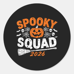 Gruseltruppe 2026 passende Halloween-Familie Runder Aufkleber